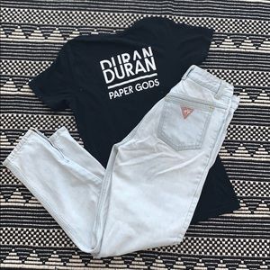 Rare GUESS retro high waist Mom Jeans ankle zip